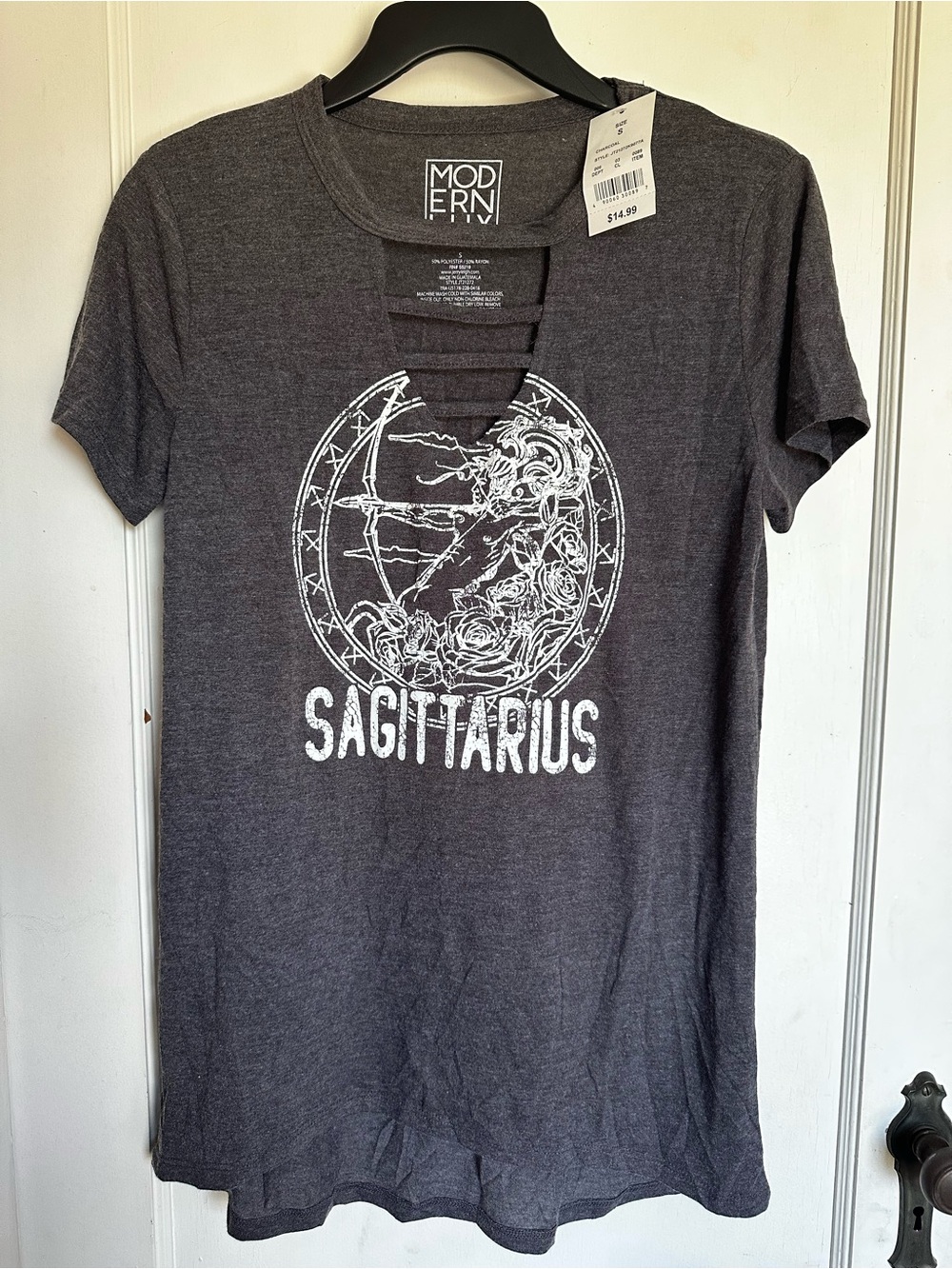 Modern Lux Charcoal Sagittarius Graphic Tee